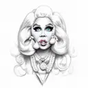 Trixie mattel tattoo design idea
