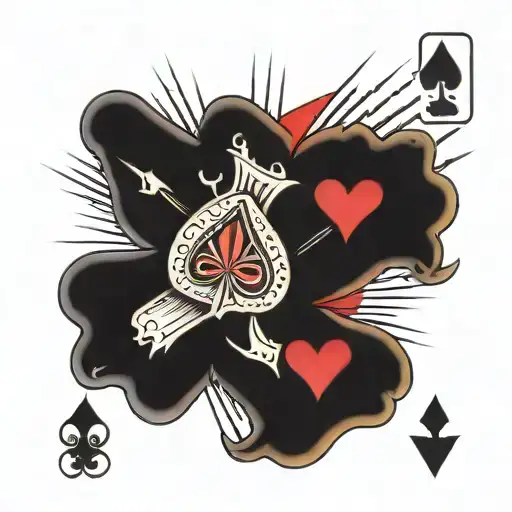 ace cards fan tattoo design idea