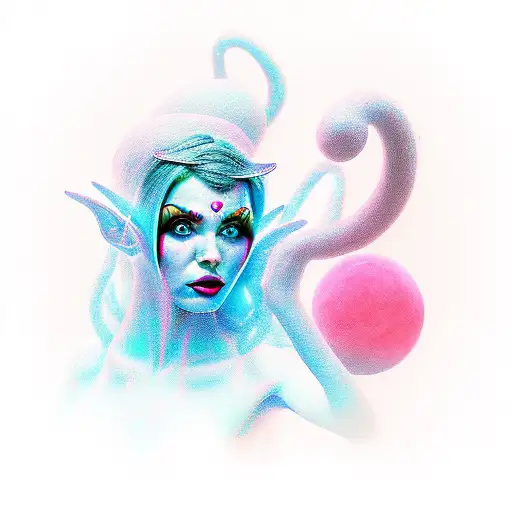 elf woman nsfw  tattoo design idea