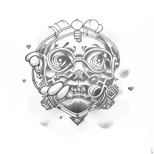 Bus, Handball, Massage, hearts, Brothers tattoo design idea