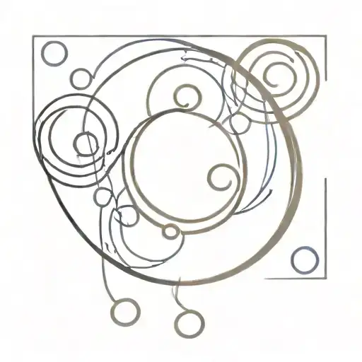 "don't circle the track, just break the cycle in half" in a spiral tattoo design idea