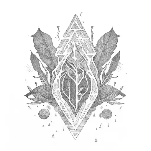 plants, self healing, growth,color tattoo design idea