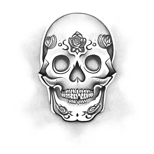 mexican skull tattoo design idea