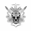 mexican skull tattoo design idea