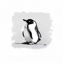 penguin cop tattoo design idea