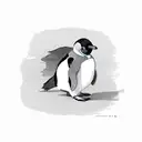 penguin cop tattoo design idea