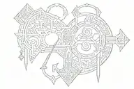 dwarven glyphs tattoo design idea