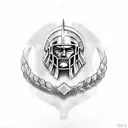 spartan, thin red line, American flag, shield tattoo design idea