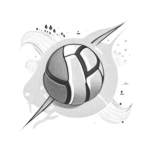 A volleyball player diving to make a save tattoo design idea