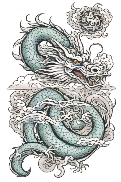 Combining artistic elements, Vietnamese geography and dragon images in tattoo design tattoo design idea