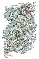 Combining artistic elements, Vietnamese geography and dragon images in tattoo design tattoo design idea