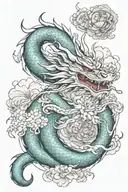 Combining artistic elements, Vietnamese geography and dragon images in tattoo design tattoo design idea
