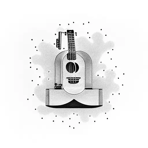 dock of the bay ukulele tattoo design idea