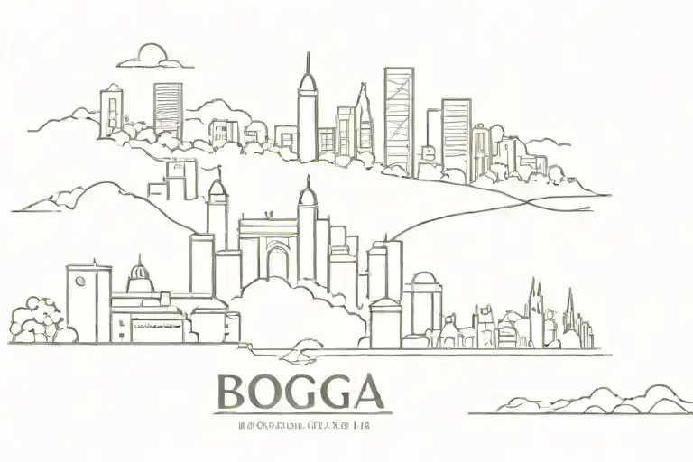 bogota skyline tattoo design idea