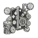 dice, slot machine, bitcoin stacked, poker chips tattoo design idea