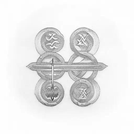 ogham text reading "Chloe" tattoo design idea