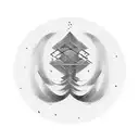 A minimalistic design of a continuous line forming the word 'highly blessed' tattoo design idea