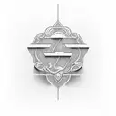 A minimalistic design of a continuous line forming the word 'highly blessed' tattoo design idea