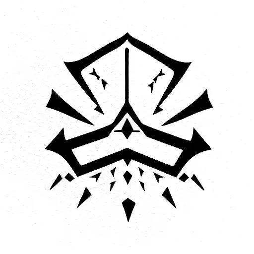 the rebellion logo from the tv show Andor tattoo design idea