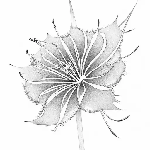 spider lily with samurai tattoo design idea