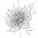 spider lily with samurai tattoo design idea