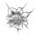 spider lily with samurai tattoo design idea