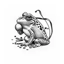 boxing frog tattoo design idea