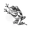 boxing frog tattoo design idea