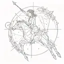 Sagittarius constellation tattoo design idea