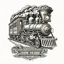 train, john Deere, dad tattoo design idea