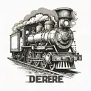 train, john Deere, dad tattoo design idea