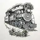 train, john Deere, dad tattoo design idea