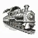 train, dad tattoo design idea