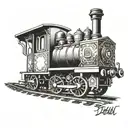 train, dad tattoo design idea
