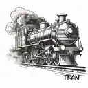train, dad tattoo design idea