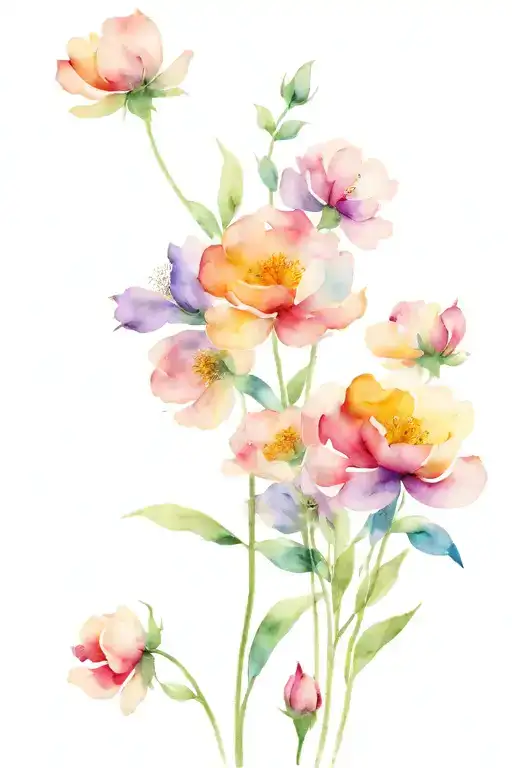 floral patterns tattoo design idea