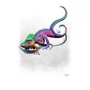 chameleon tattoo design idea