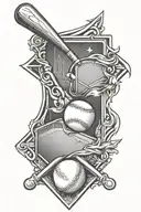 baseball diamond tattoo design idea