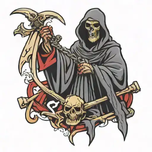 Czech flag tactical grim reaper tattoo design idea