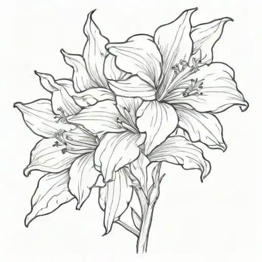 simple gladiolus flower tattoo tattoo design idea