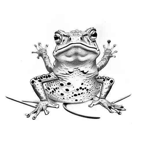 Toad samurai Japaness tattoo design idea