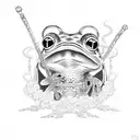 Frog Samurai Japanese tattoo design idea
