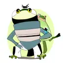 Frog Samurai tattoo design idea