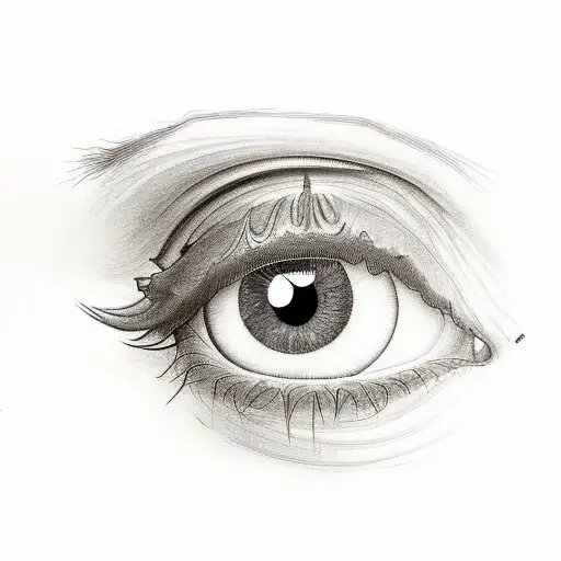 gothic eye drawings