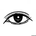 Gothic eye with eyeline tattoo design idea