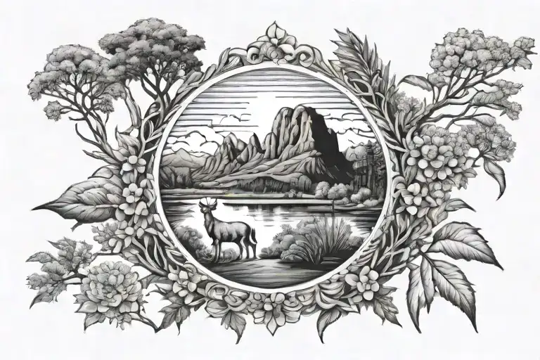 dea bend national park tattoo design idea