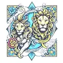 Aquarius + Leo tattoo design idea