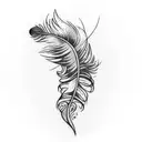 A feather falling from the sky tattoo design idea