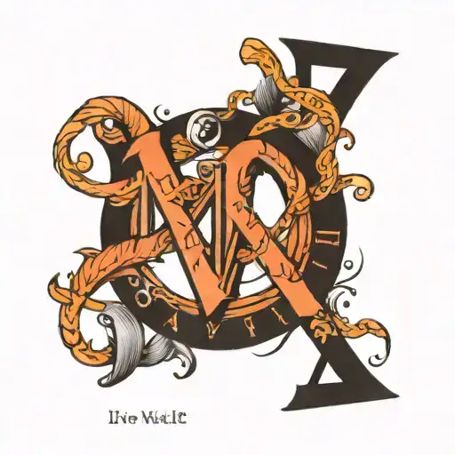 1985 in roman numerals intertwined tattoo design idea