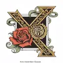 1985 in roman numerals intertwined tattoo design idea